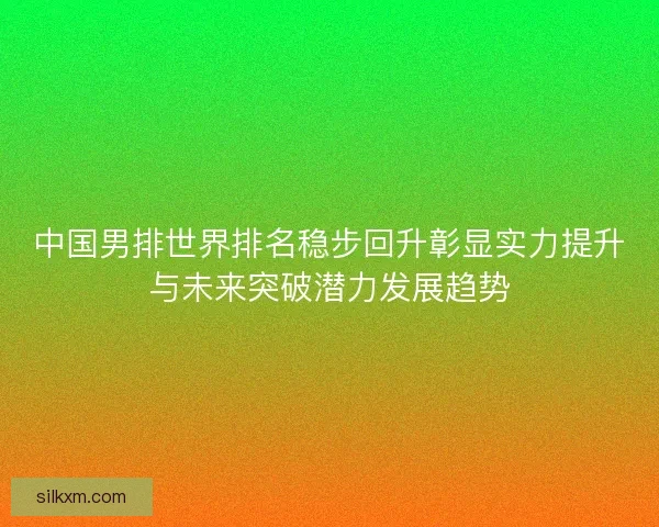 中国男排世界排名稳步回升彰显实力提升与未来突破潜力发展趋势